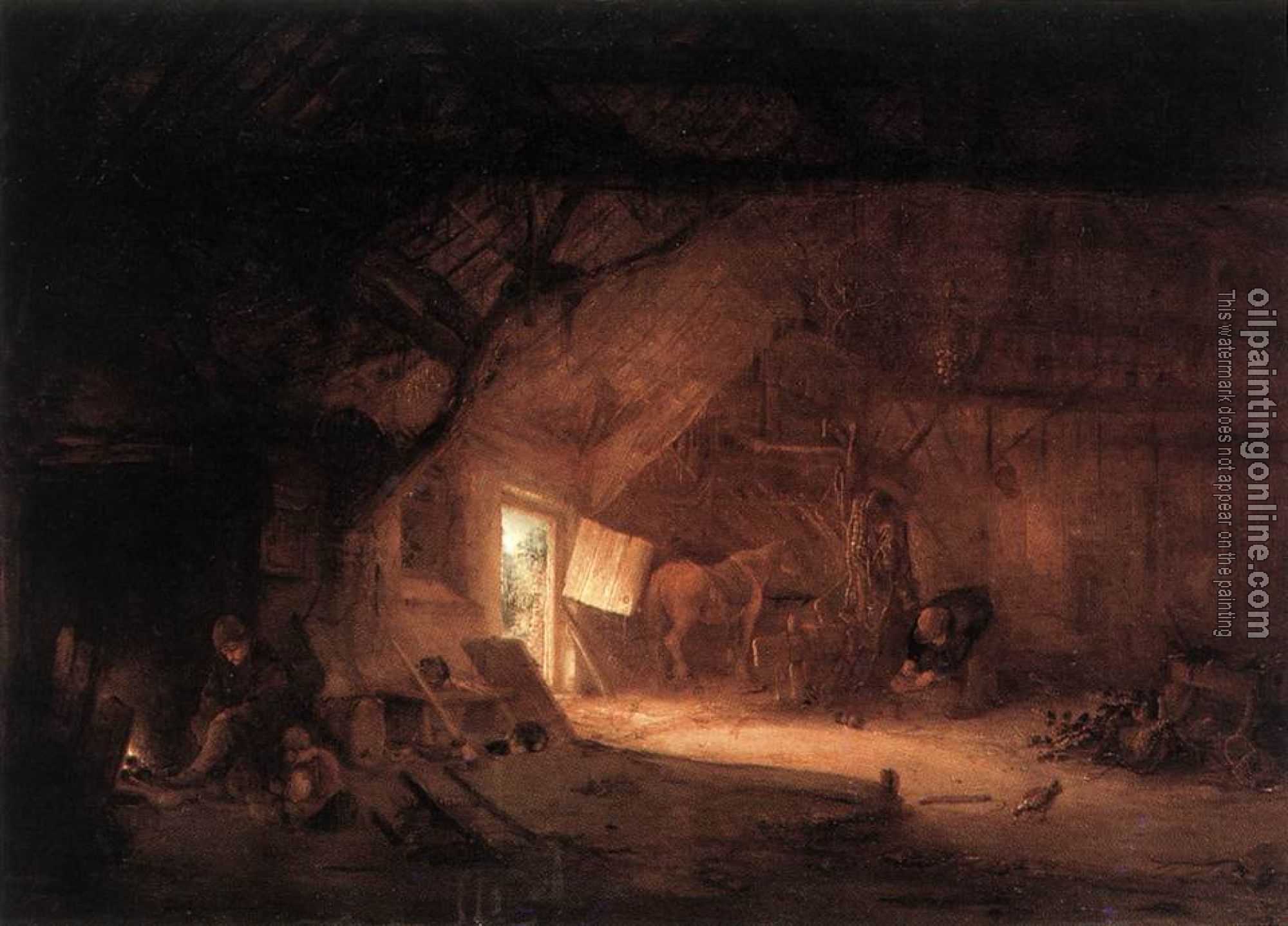 Isack van Ostade - Farmhouse Interior